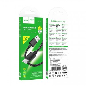 Кабель USB - Type-C HOCO X119, 1.0м, 3A, цвет: черный