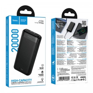 Аккумулятор внешний HOCO Hoco J153A, 20000 mAh, цвет: черный