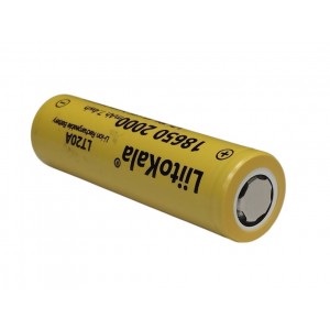 LiitoKala LT20A 18650 аккумулятор (2000mA, 10A, 3,7В, плоский пин)