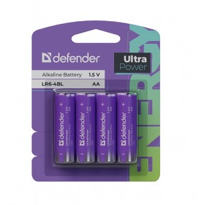 Батарейка AA DEFENDER LR06-4BL UltraPower, 1.5В