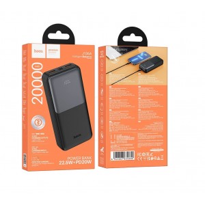 Аккумулятор внешний HOCO J136A, 20000mAh, PD/QC/FCP/AFC, цвет: чёрный