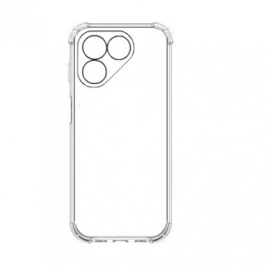 Накладка силиконовая противоударная тонкая с защитой камеры для Tecno Pova Neo 7/Tecno Pova 7 (4G), прозрачный