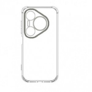 Накладка силиконовая противоударная тонкая с защитой камеры для Huawei Pura 80 Pro/Huawei Pura 80 Pro Plus, прозрачный