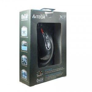 Мышь проводная игровая A4TECH X-718BK оптическая (3200dpi) USB1.1 (6but), черный