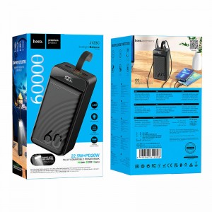 Аккумулятор внешний Hoco J123С  60000mAh, цвет: черный