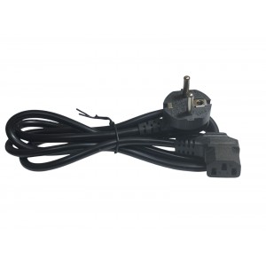 Кабель питания LivePower C13 (C7) 3pin 1,5м угловой, для сист.блока, цвет: черный