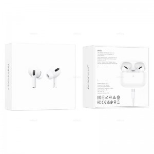 Наушники внутриканальные Borofone BW90, (гнездо зарядки Type-C), пластик, bluetooth 5.4, микрофон, цвет: белый