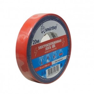 Изолента Smartbuy Pro, 0.15х15мм, 20 метров, красная (SBE-IT-15-15-20-r)