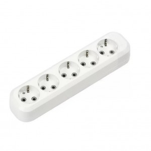 Розеточная колодка, 5 гнезд 16А/3,5кВт c заземлением (SBE-16-5-00-Z)