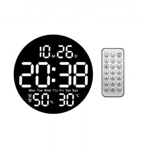 Орбита OT-CLW15 Белые часы настенные (температура, влажность)