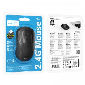 Мышь беспроводная HOCO, GM42, цвет: чёрный