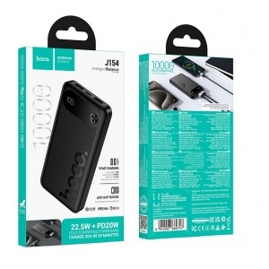 Аккумулятор внешний HOCO J154, Victorious, 10000mAh, цвет: черный