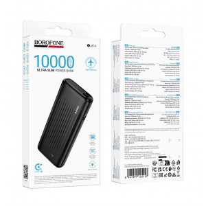 Аккумулятор внешний Borofone BJ81A, 10000mAh, цвет: чёрный