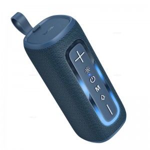 Колонка портативная HOCO, HC36, пластик, Bluetooth, FM, TF, AUX, TWS, цвет: синый