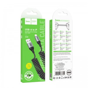 Кабель USB - 8 pin HOCO X121 Nuevo, 1.5 м, 3A, цвет: чёрный