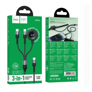 Устройство зарядное 3в1 HOCO, CW64, цвет: чёрный