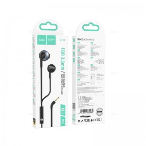 Наушники внутриканальные HOCO M115, Sagacious, Jack 3.5мм, 1.2 м, цвет: чёрный