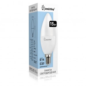 Светодиодная (LED) Лампа Smartbuy-C37-15W/4000 (SBL-C37-15-40K-E14)