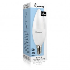 Светодиодная (LED) Лампа Smartbuy-C37-18W/4000 (SBL-C37-18-40K-E14)