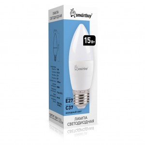 Светодиодная (LED) Лампа Smartbuy-C37-15W/6000 (SBL-C37-15-60K-E27)