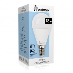 Светодиодная (LED) Лампа Smartbuy-P45-18W/4000/E14 (SBL-P45-18-40K-E14)