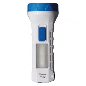 Фонарь LED, с зарядкой от сети 220 В встроенная вилка, 2 режима, ABS, 12х5 см, Smartbuy (SBF-876)