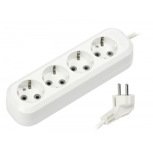 Удлинитель Smartbuy, 4 гнезда 10 метров 16А/3,5кВт с заземлением ПВС 3х1,0 (SBE-16-4-10-Z)