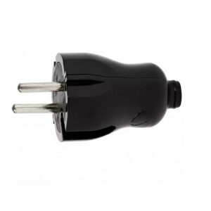 Вилка Smartbuy, прямая без заземления черная 10А 250В (SBE-10-P04-b)/720