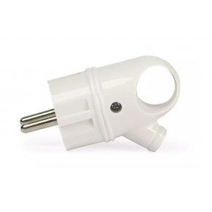 Вилка Smartbuy, с кольцом с заземлением белая 16А 250В (SBE-16-P03-w)/480