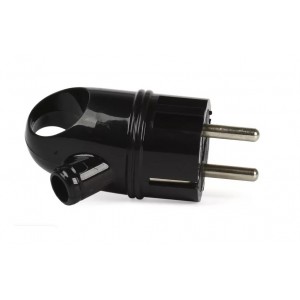 Вилка Smartbuy, с кольцом с заземлением черная 16А 250В (SBE-16-P03-b)/480