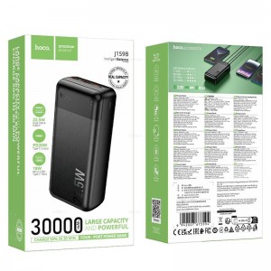 Аккумулятор внешний Hoco J159B, 30000mAh, цвет: черный