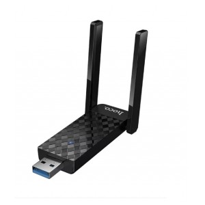 WI-FI адаптер Hoco HI34, двухдиапазонный WiFi 2.4 ГГц, 5 ГГц, USB, цвет: белый