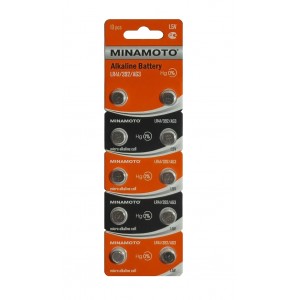 Батарейка MINAMOTO AG3-LR41-10BL, 1.5В