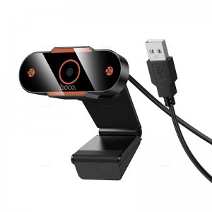 Web-камера Hoco D101, USB 2.0, 1Mp 1280*720. встроенный микрофон, цвет: черный