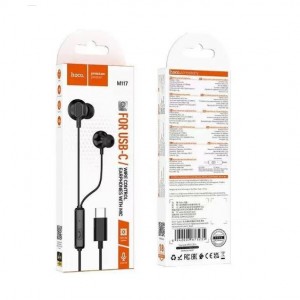 Наушники внутриканальные Hoco M117, Type-C, цвет: черный
