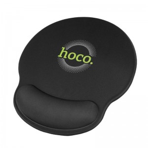 Коврик для мыши Hoco GM30 с поддержкой запястья, ткань (230х215х20мм), цвет: черный
