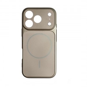 Накладка силиконовая magnetic wireless для iPhone 17 PRO MAX, титановый