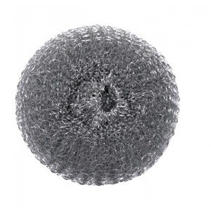 Губка (мочалка) металлическая сетчатая 60г БОЛЬШАЯ, для посуды, гриля, плиты, LAIMA,