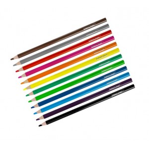 Карандаши цветные ОФИСМАГ 12 цветов, трехгранные,