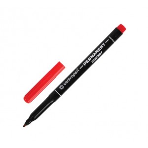 Маркер перманентный CENTROPEN 2536, КРАСНЫЙ, тонкий наконечник, 1 мм, трехгр.зона захвата,