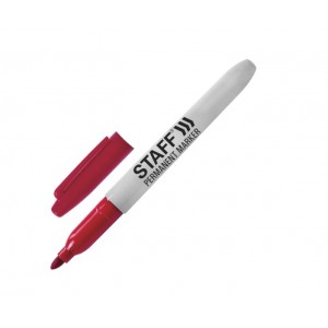 Маркер перманентный STAFF EVERYDAY PM-233, КРАСНЫЙ, эргономичный корпус, кругл.наконечник 2мм,151235
