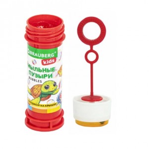 Мыльные пузыри 60 мл с игрушкой на крышке, BRAUBERG KIDS,