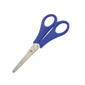 Ножницы ПИФАГОР 135мм, с линейкой, цвет ассорти, в карт. упак. с европодвесом,