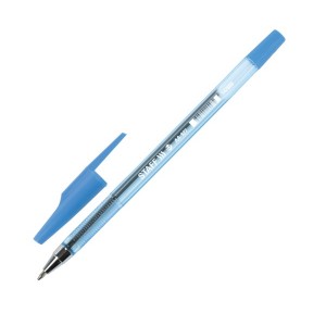 Ручка шариковая STAFF AA-927, СИНЯЯ, корпус тонированный, хромированные детали, 0,7 мм, линия 0,35 мм,