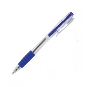 Ручка шариковая автоматическая с грипом STAFF Basic BPR-820, СИНЯЯ, узел 0,7мм, линия 0,35мм,