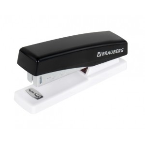 Степлер №24/6, 26/6 BRAUBERG "STYLE", до 25 листов, черный,
