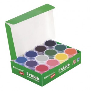 Гуашь BRAUBERG KIDS "NEW", 12 цветов по 10 мл,