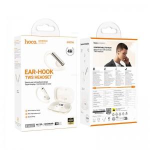 Наушники внутриканальные HOCO EW206, MIST, Bluetooth, TWS, цвет: молочно-белый