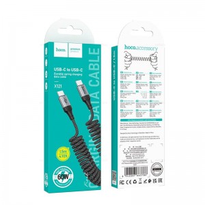 Кабель Type-C - Type-C HOCO X121 Nuevo, 1.5 м, 3A, PD 60Вт, цвет: чёрный
