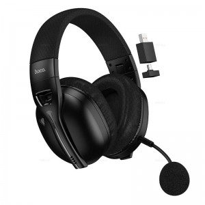 Наушники полноразмерные беспроводные HOCO W114, Magic, BT 2,4 USB-A/USB-C/BT, цвет: черный